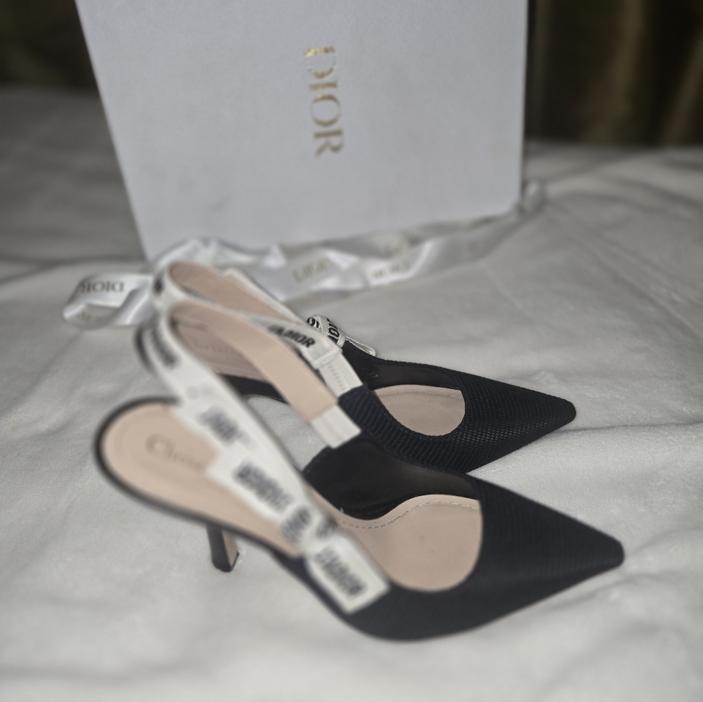 J'Adior Slingback PumpBlack Technical Fabric 37/ US 6.5 - Picture 5 of 17